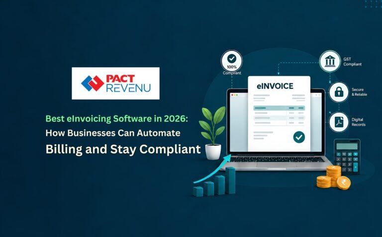 PACT REVENU e-invoicing software dashboard helping UAE businesses automate billing, manage invoices, and maintain tax compliance with accounting automation