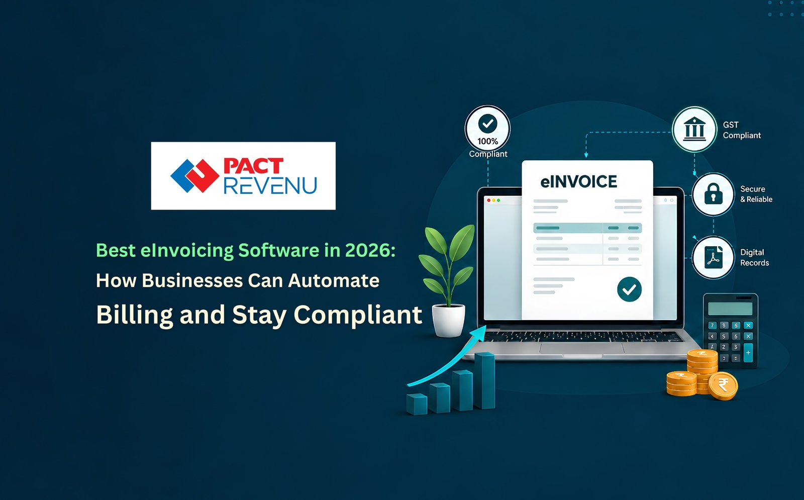 PACT REVENU e-invoicing software dashboard helping UAE businesses automate billing, manage invoices, and maintain tax compliance with accounting automation